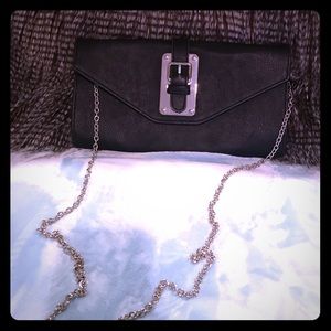 Black purse. Detachable chain.silver hardware.